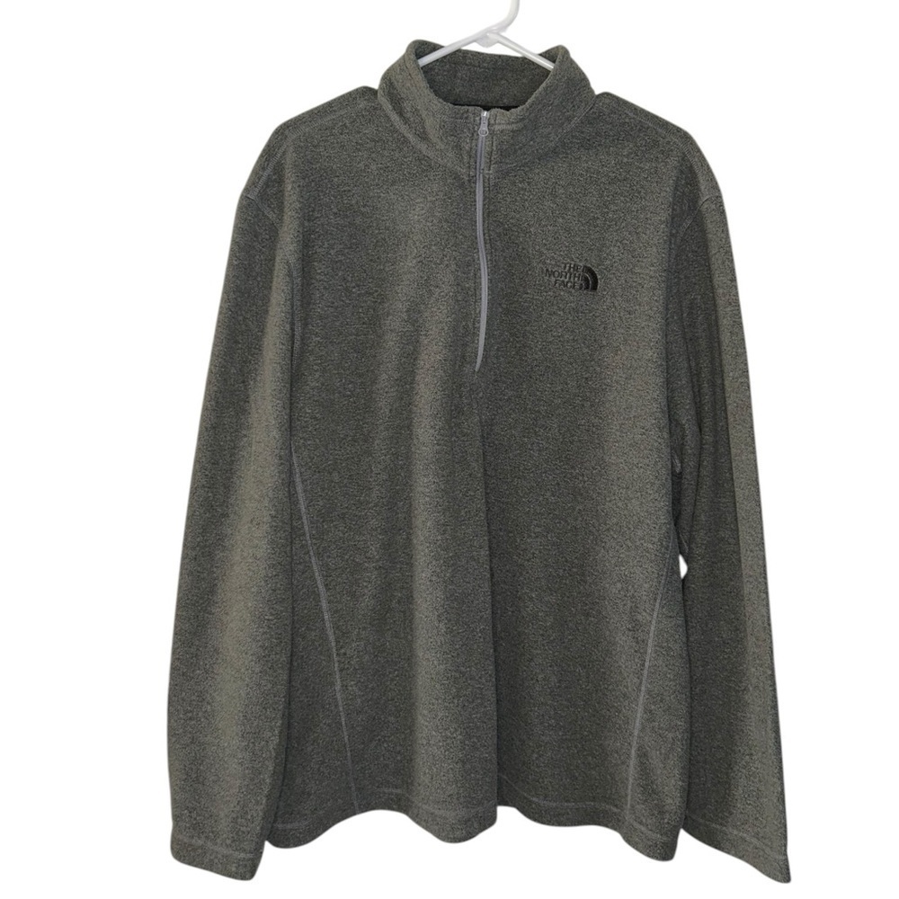 The North Face 1/4 Zip Fleece Pullover Gray Men's Size XL Hiking Outdoor Active